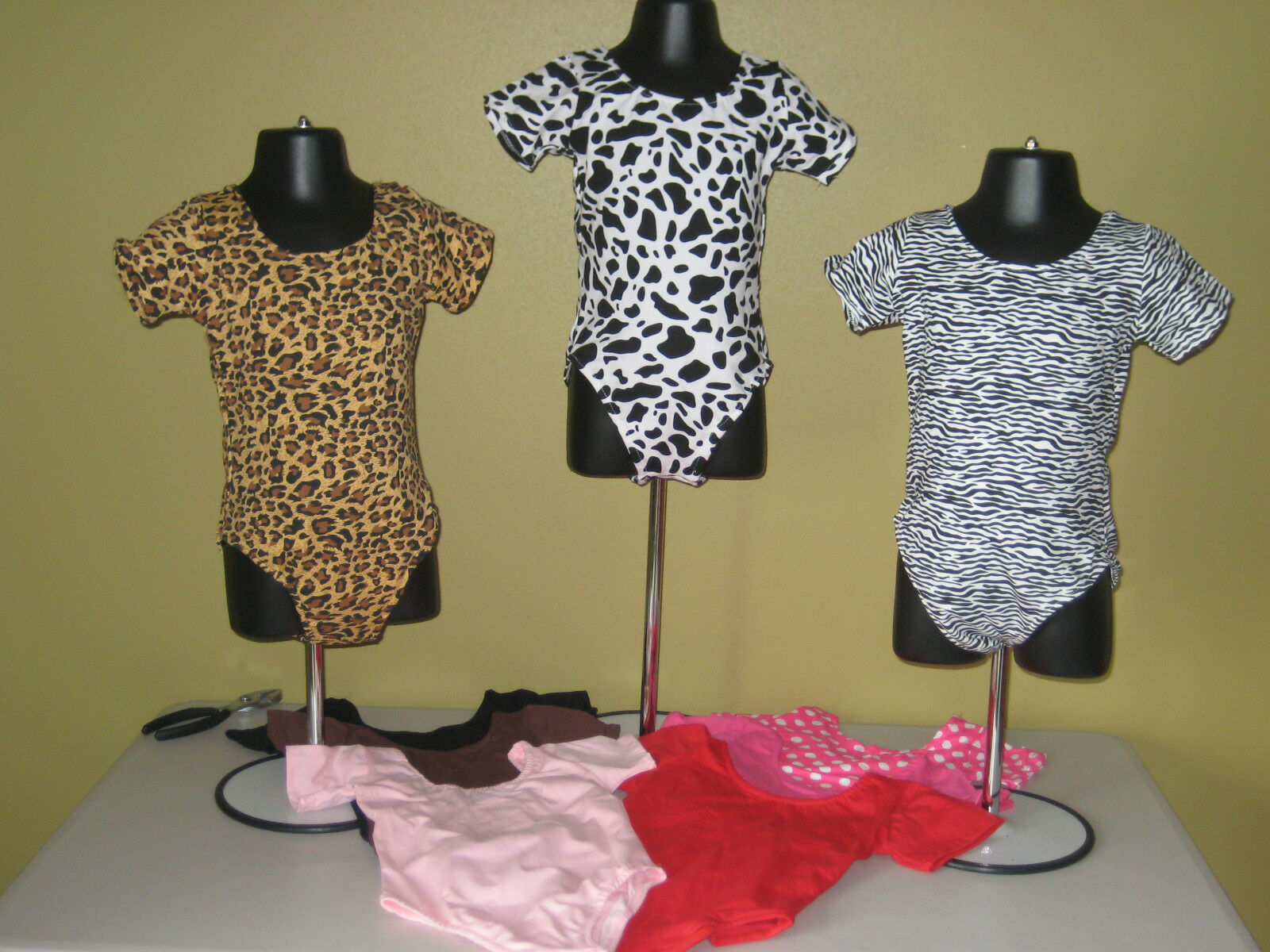 Leotard Dance Toddler One Size Fits 4t 5t 6 Animal Print Solids Cotton Blend